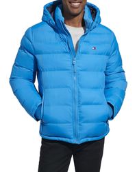 Tommy Hilfiger - Hooded Puffer Jacket Down Alternative Coat - Lyst