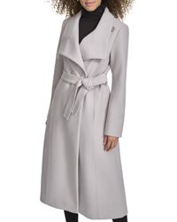 Kenneth Cole - Tweed Wool-blend Coat - Lyst
