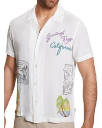 Guess - Short Sleeve Eco Rayon Post Stamp Shirt - Lyst