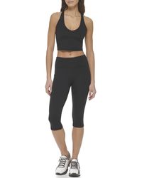 DKNY - High Waist Tummy Control Cropped Workout Yoga Leggings - Lyst