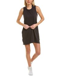 Monrow - Double Layer Racer Tank Dress Faded Black - Lyst