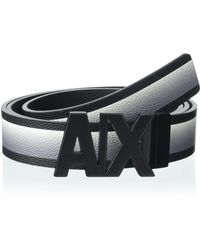 Emporio Armani - Armani Exchange Color Block Ax Logo Belt,nero - Lyst