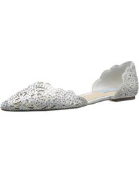blue by betsey johnson lucy embellished flats