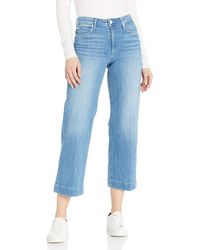 PAIGE - Nellie Culotte High Rise Wide Leg Jean - Lyst