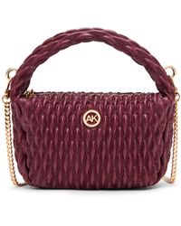 Anne Klein - Rounded Mini Ruched Crossbody - Lyst