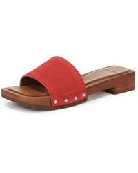 Vince - S Barbara Slide Sandal Poppy Red Leather 5.5 M - Lyst