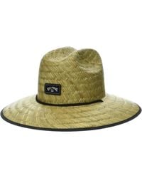 Billabong - Tides Print Straw Lifeguard Sun Hat - Lyst