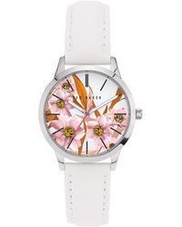 Ted Baker - Fitzrovia Stainless Steel Quartz Watch With Leather Calfskin Strap - Lyst