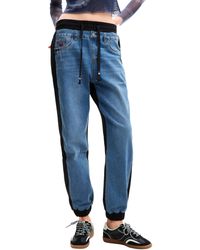 Desigual - Contrast Jogger Jeans Blue - Lyst