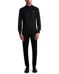 Karl Lagerfeld - Paris Signature Logo Crew Neck Wool Blend Sweater - Lyst