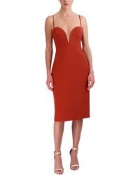 BCBGMAXAZRIA - Sweetheart Neck Strapless Midi Cocktail Dress - Lyst