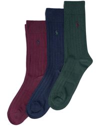 Polo Ralph Lauren - Polo S Supersoft Ribbed Slack Crew Socks 1 Pair Pack - Lyst
