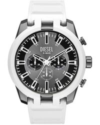 DIESEL - 51mm Split Quartz Stainless Steel And Silicone Chronograph Watch - Lyst