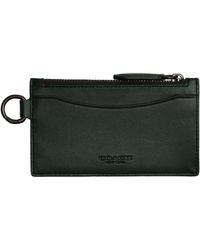 COACH - S Zip Card Case In Burnished Leather - Lyst