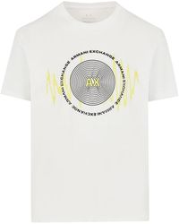 Emporio Armani - A | X Armani Exchange Regular Fit Cotton Sound Wave Printed Logo Tee - Lyst