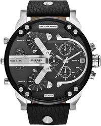 DIESEL - Analog Quartz Watch With Leather Strap Dz7313 - Lyst