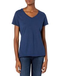 Hanes - Womens Short Sleeve V-neck T-shirt T Shirt - Lyst