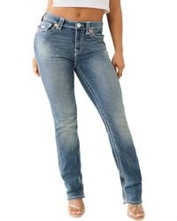 True Religion - S Super T Billie Straight Flap Fit Valmonte Mid Rise Jeans- Size 34 - Lyst