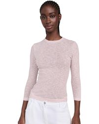 Vince - S Micro Stripe 3/4 Slv Crew - Lyst