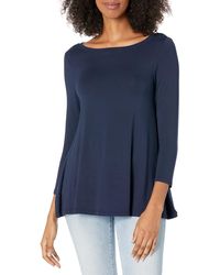 Daily Ritual Women's Jersey Standard-Fit 3/4 Sleeve Bateau Neck Swing T-Shirt 