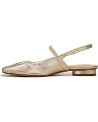 Vince - S Venice Slingback Mary Jane Square Toe Flat Champagne Leather 8 M - Lyst