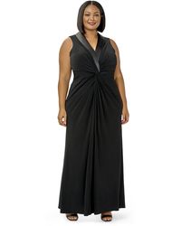 Adrianna Papell - Jersey Twist Tuxedo Gown - Lyst
