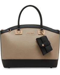 Anne Klein - Large Structured Dome Satchel With Convertible Strap - Lyst