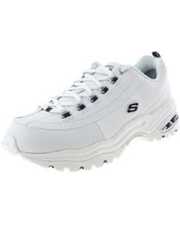 Skechers Leather Sport Premium-premix Slip-on Sneaker in White - Lyst