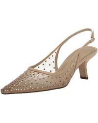 Sam Edelman - Bianka Sling Pump Beechwood Glitz Mesh 5 Medium - Lyst