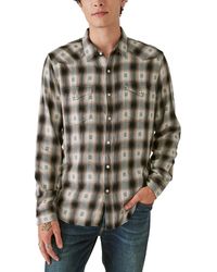 Lucky Brand Western Long Sleeve Shirt in Brown for Men | Lyst