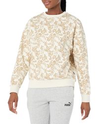 PUMA - Floral Crewneck Sweatshirt - Lyst
