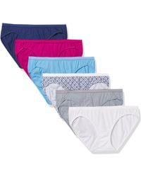 Hanes - Ultimate 6-pack Breathable Cotton Hipster Panty - Lyst