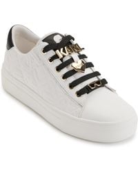 Karl Lagerfeld - Paris Cate Box Lace Up Sneaker With Pins - Lyst