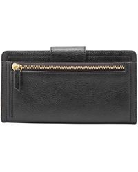 Fossil - Logan Leather Wallet Rfid Blocking Tab Clutch - Lyst