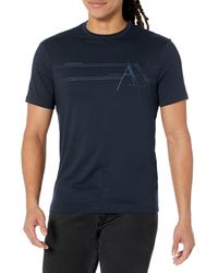 Emporio Armani - A | X Armani Exchange Regular Fit Cotton Jersey Crew Neck Tonal Shiney Ax Logo Tee - Lyst