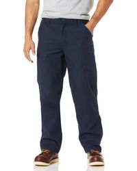Carhartt - Big & Tall Flame Resistant Washed Duck Work Dungaree,dark Navy,52 X 32 - Lyst