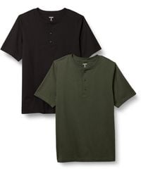Amazon Essentials - Regular-fit Short-sleeve Cotton Henley T-shirt - Lyst