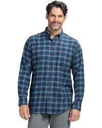 Izod - Stratton Flannel Long Sleeve Button Down Shirt - Lyst