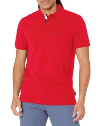 Tommy Hilfiger - Flag Placket Polo In Regular Fit - Lyst