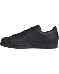 adidas - Superstar Shoe Running Black, - Lyst