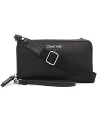 Calvin Klein - Marble Organizational Wallet On A String Crossbody - Lyst