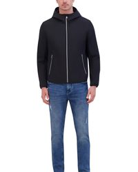 Kenneth Cole - Hooded Soft Shell With Coil Zip Detail - Lyst