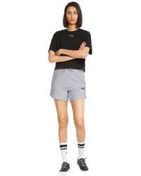 PUMA - Womens Essentials 5" High Waist Shorts - Lyst