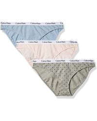 Calvin Klein - Carousel Logo Cotton Stretch Bikini Panties - Lyst