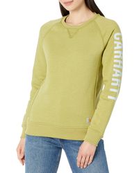 Carhartt - Relaxed Fit Midweight Crew Neck Block Logo Sleeve Graphic Sweatshirt - Lyst