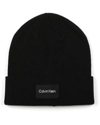 Calvin Klein - Woven Patch Key Beanie - Lyst