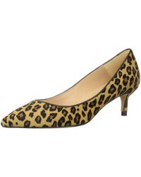 LK Bennett - Audrey Haircalf Leopard Print Pointed Toe Kitten Heel Court Shoes Pump - Lyst
