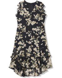 Tommy Hilfiger - Flutter Sleeve High Low Tiered Skirt Dress - Lyst