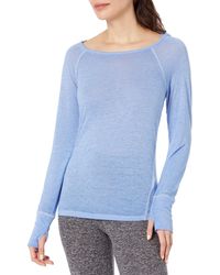 DKNY - Long Sleeve Metallic Logo Top - Lyst