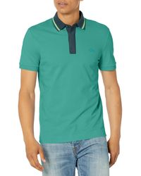 Lacoste - Short Sleeve Regular Fit Striped Neck Polo Shirt - Lyst